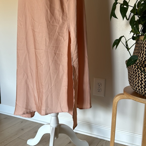 Astr The Label Cowl Slip Midi Dress in Blush - Picture 6 of 11